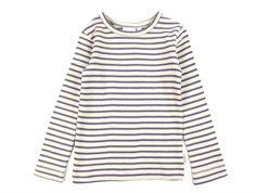 Petit Piao dusty violet/dark offwhite striped t-shirt modal